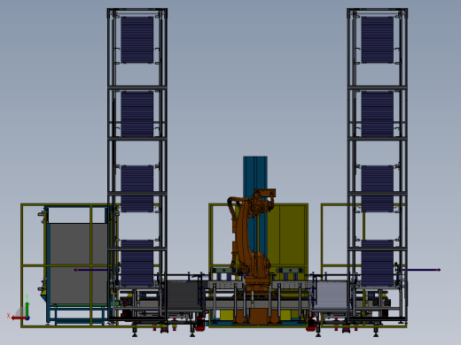 全自动码垛缠绕包装生产线后视缩略图