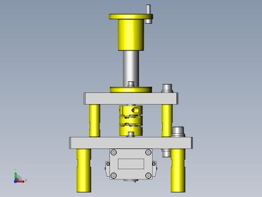 基于旋转驱动器的直线运动机构前视缩略图