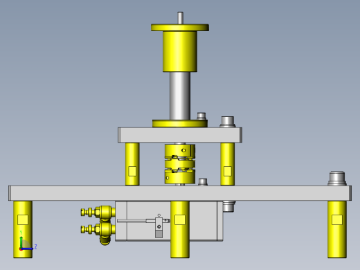 基于旋转驱动器的直线运动机构左视缩略图