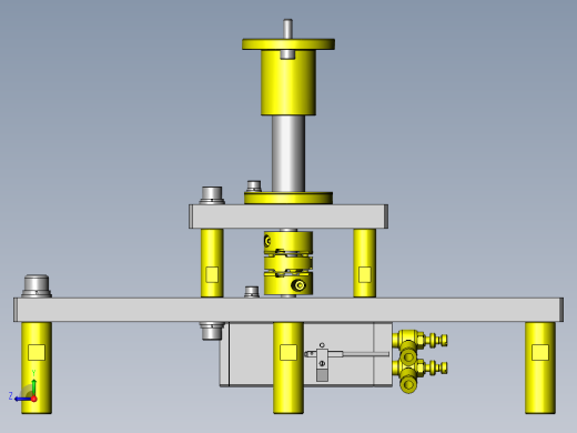 基于旋转驱动器的直线运动机构右视缩略图