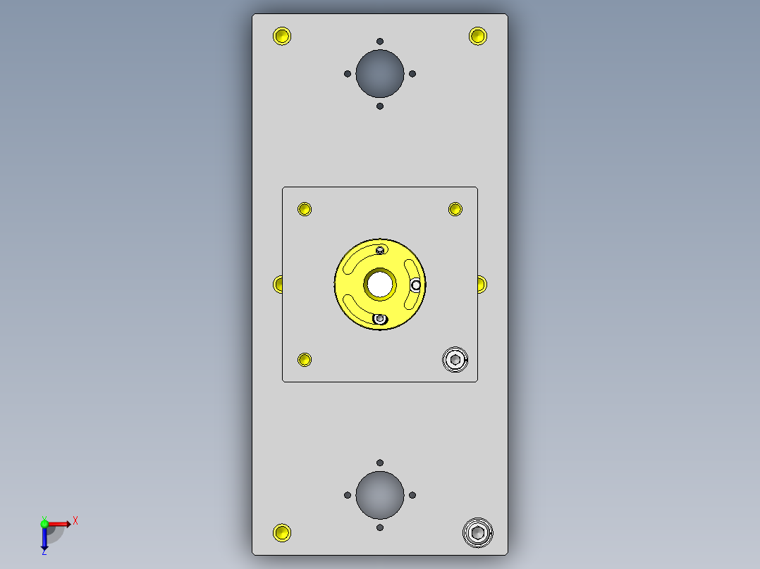 基于旋转驱动器的直线运动机构俯视图