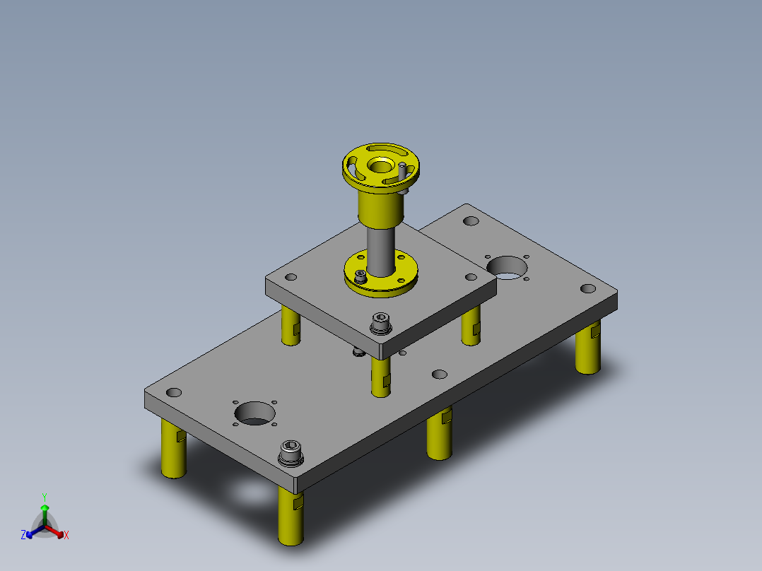 基于旋转驱动器的直线运动机构正等轴测图