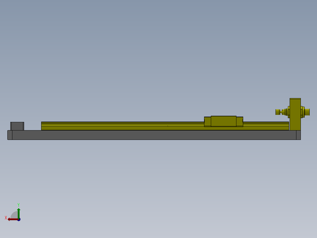 气缸直线运动机构后视图