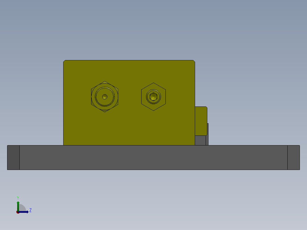 气缸直线运动机构左视图