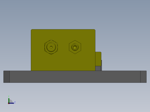 气缸直线运动机构左视缩略图