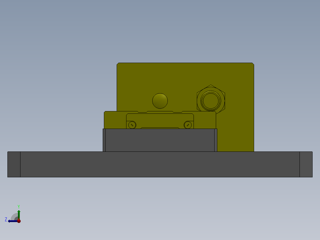 气缸直线运动机构右视图