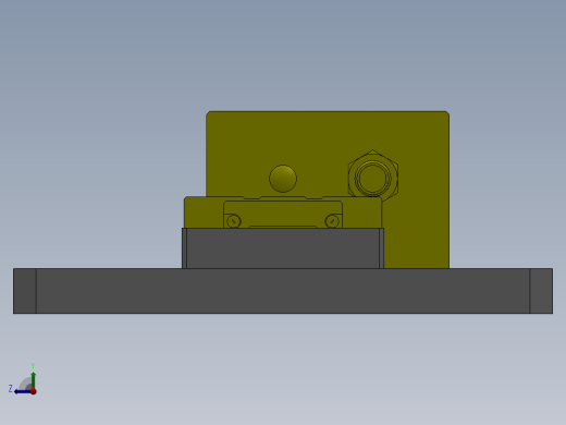 气缸直线运动机构右视缩略图