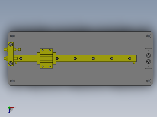 气缸直线运动机构俯视缩略图
