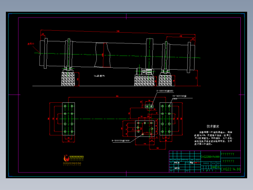 CXG2200X14000烘干机总装图