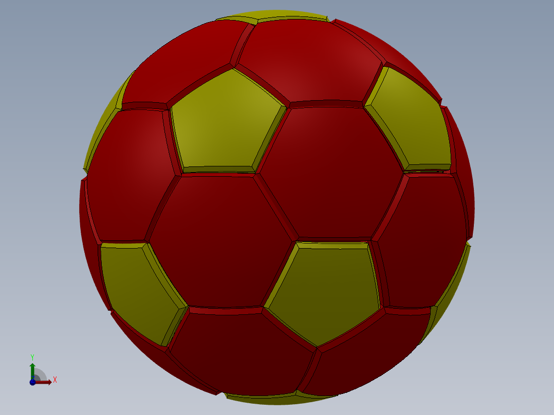足球3D模型前视图