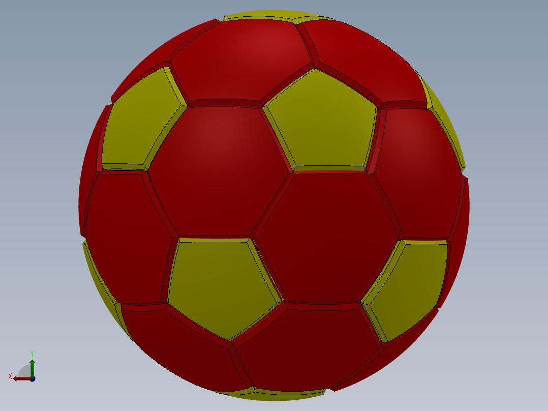 足球3D模型后视图
