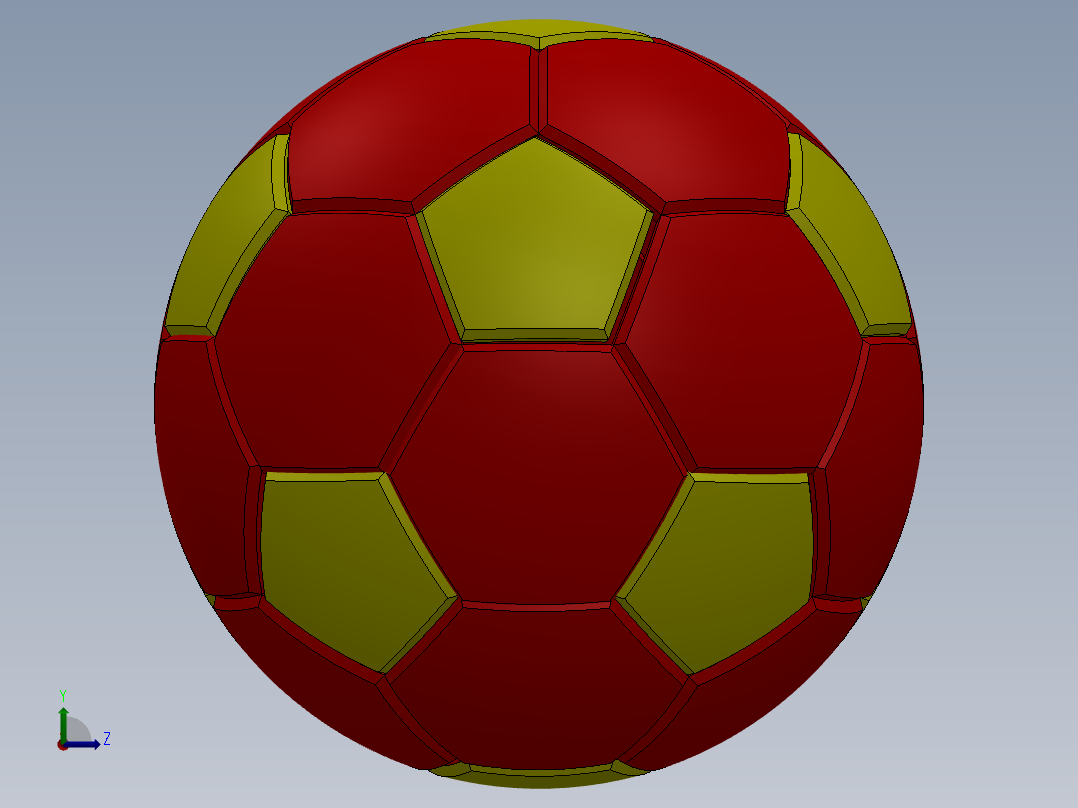 足球3D模型左视图