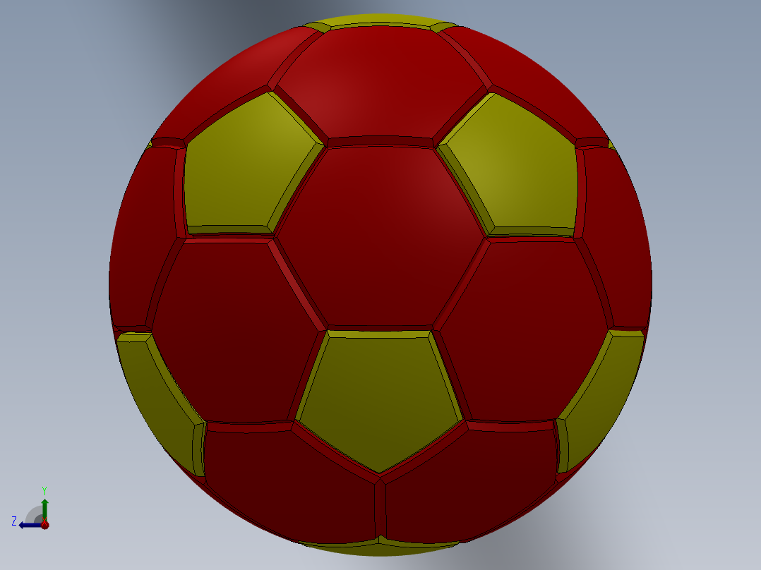 足球3D模型右视图