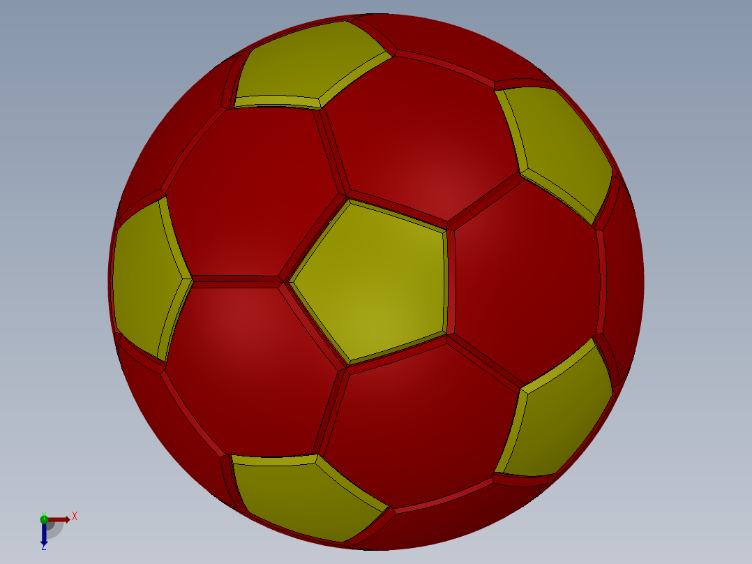 足球3D模型俯视图