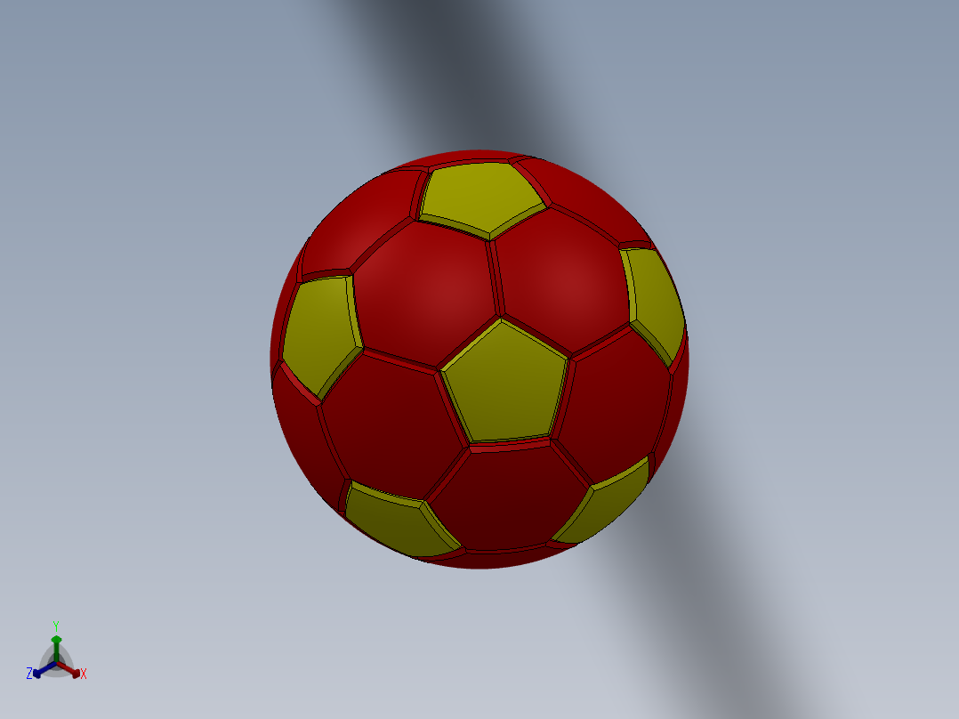 足球3D模型正等轴测图