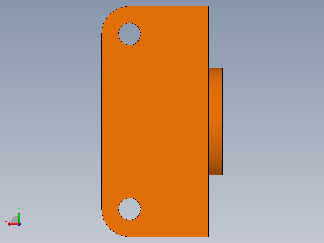 轮架结构设计后视图