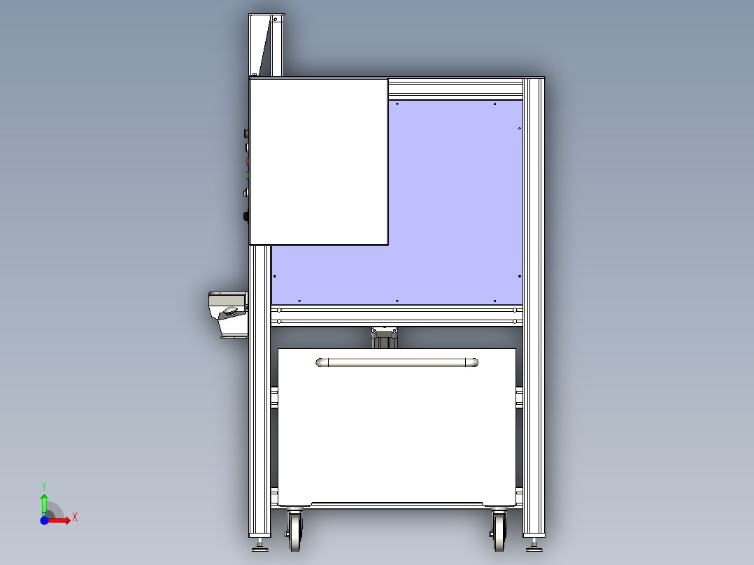 UG 圆锯切割铝机前视图