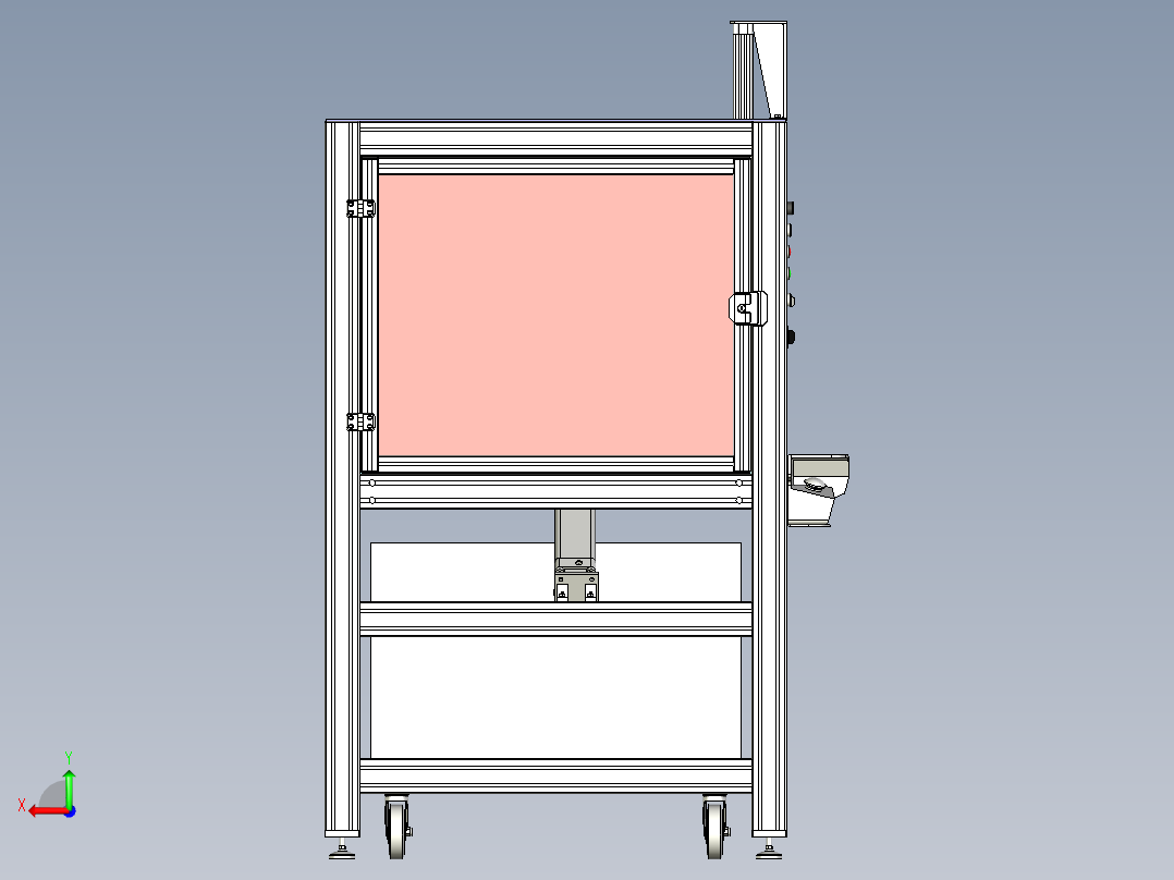 UG 圆锯切割铝机后视图