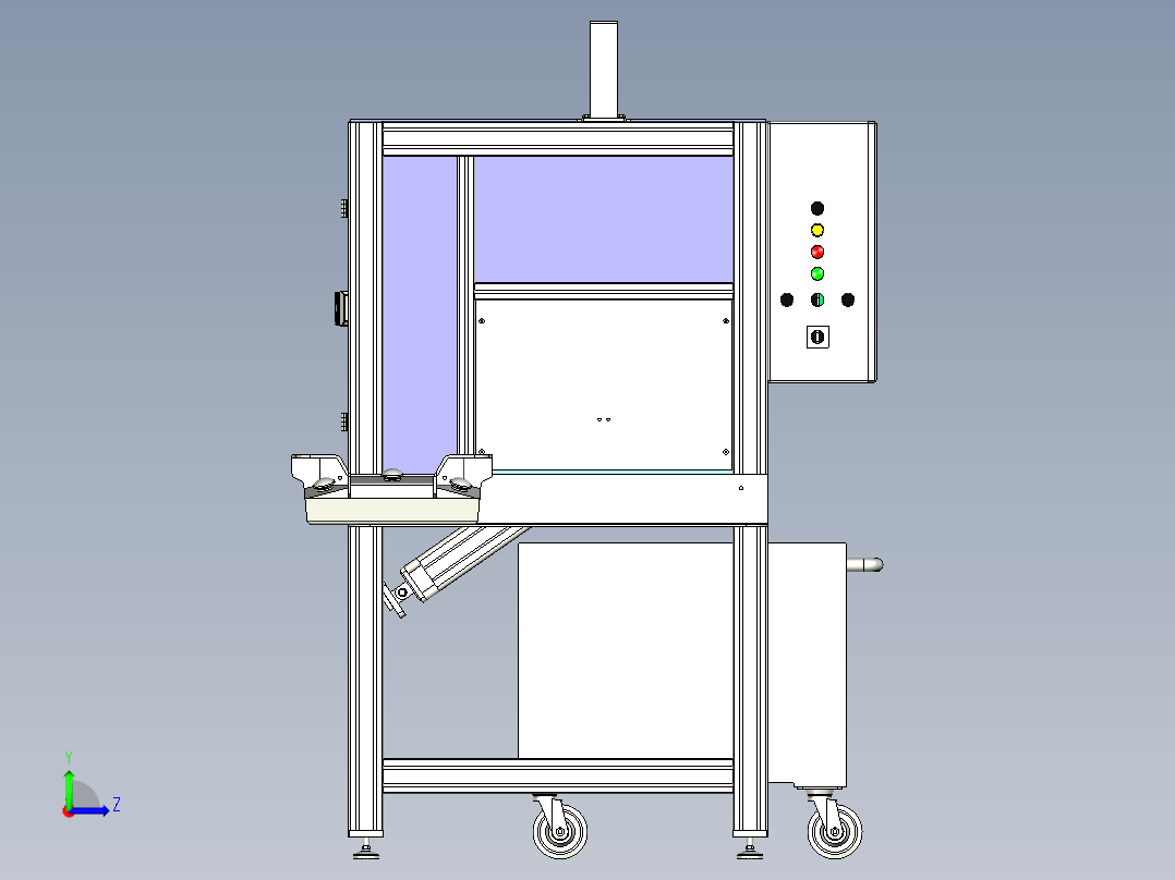 UG 圆锯切割铝机左视图