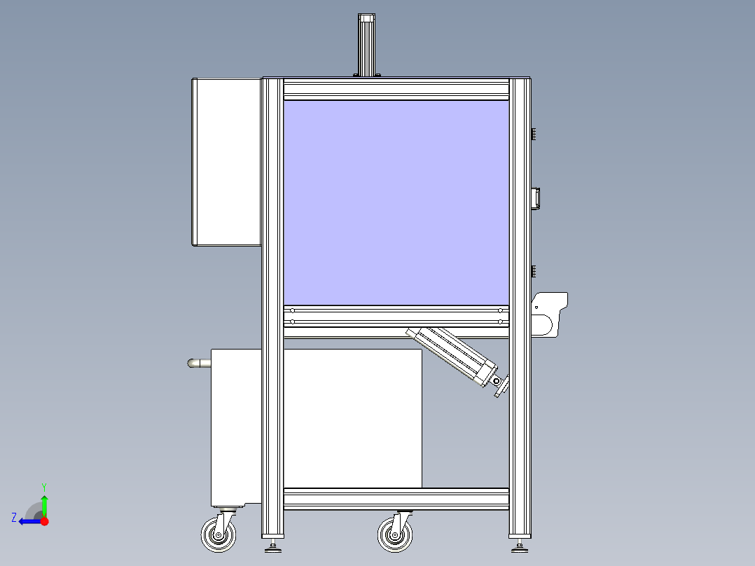 UG 圆锯切割铝机右视图