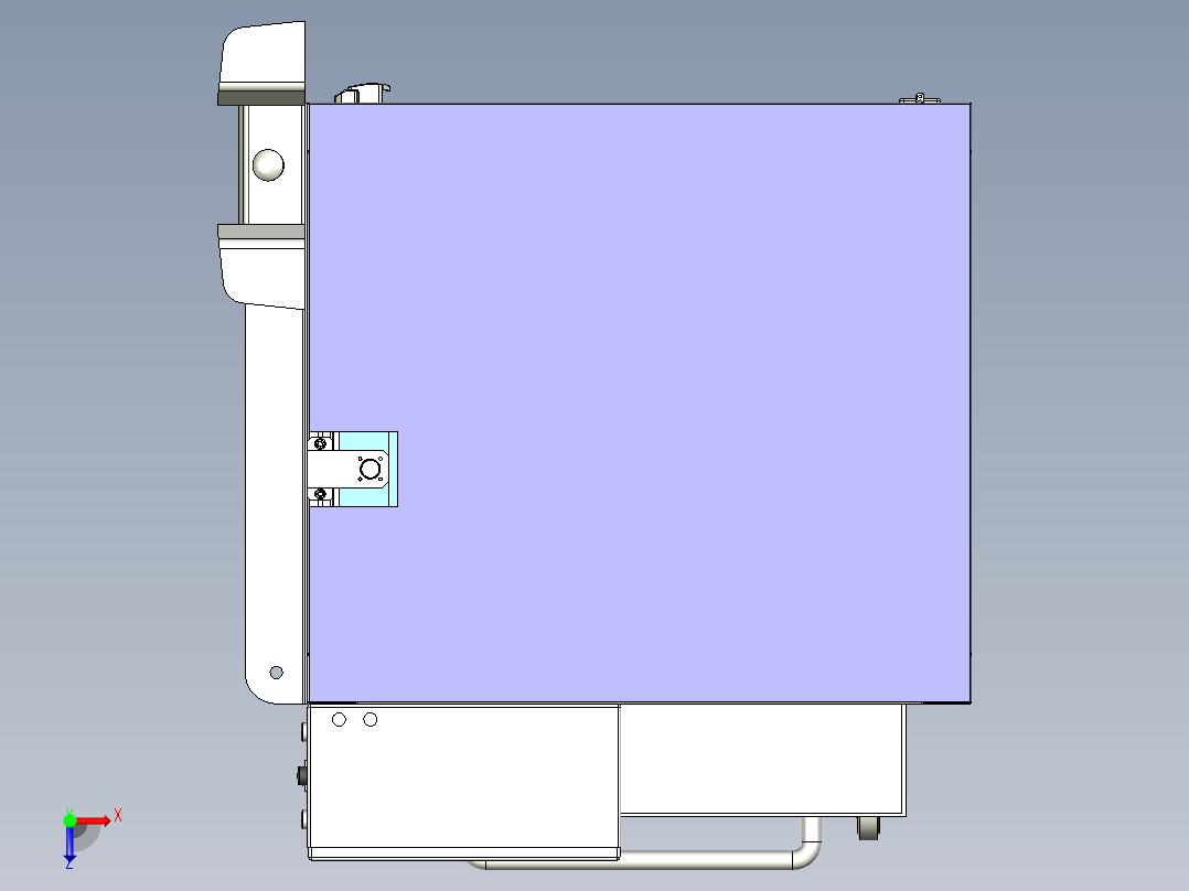 UG 圆锯切割铝机俯视图
