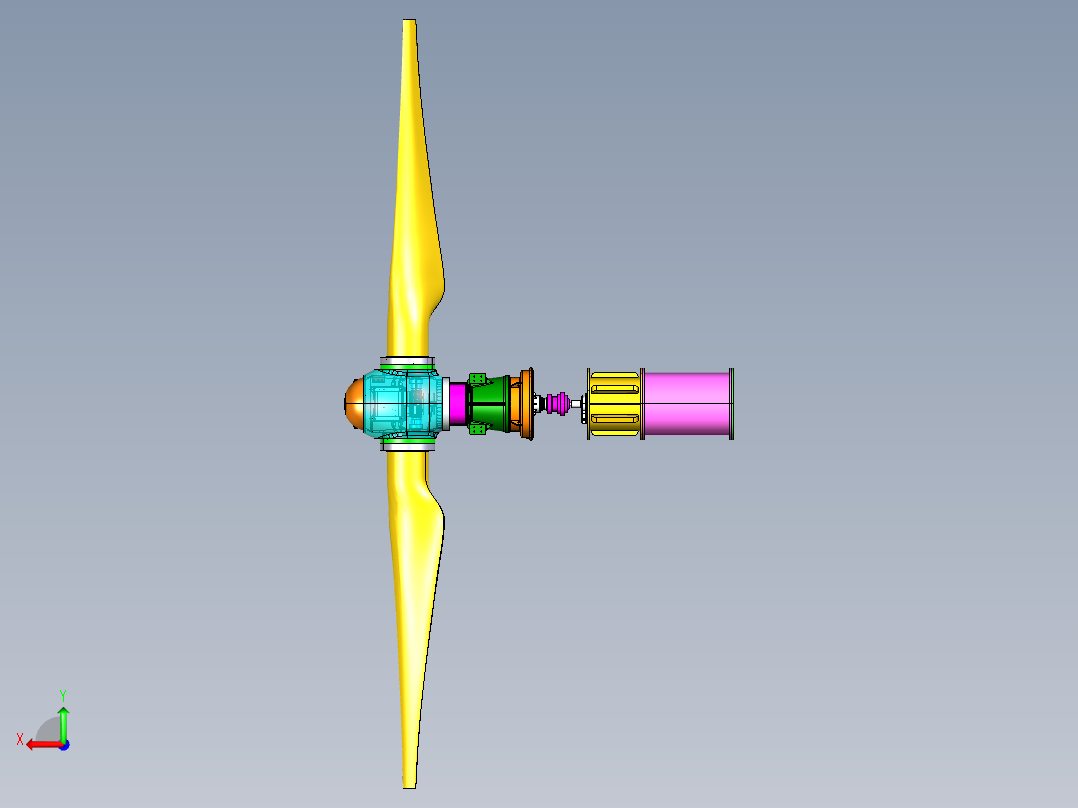 潮汐流能发电机组355059后视图
