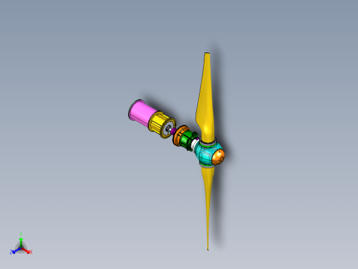 潮汐流能发电机组355059正等轴测缩略图
