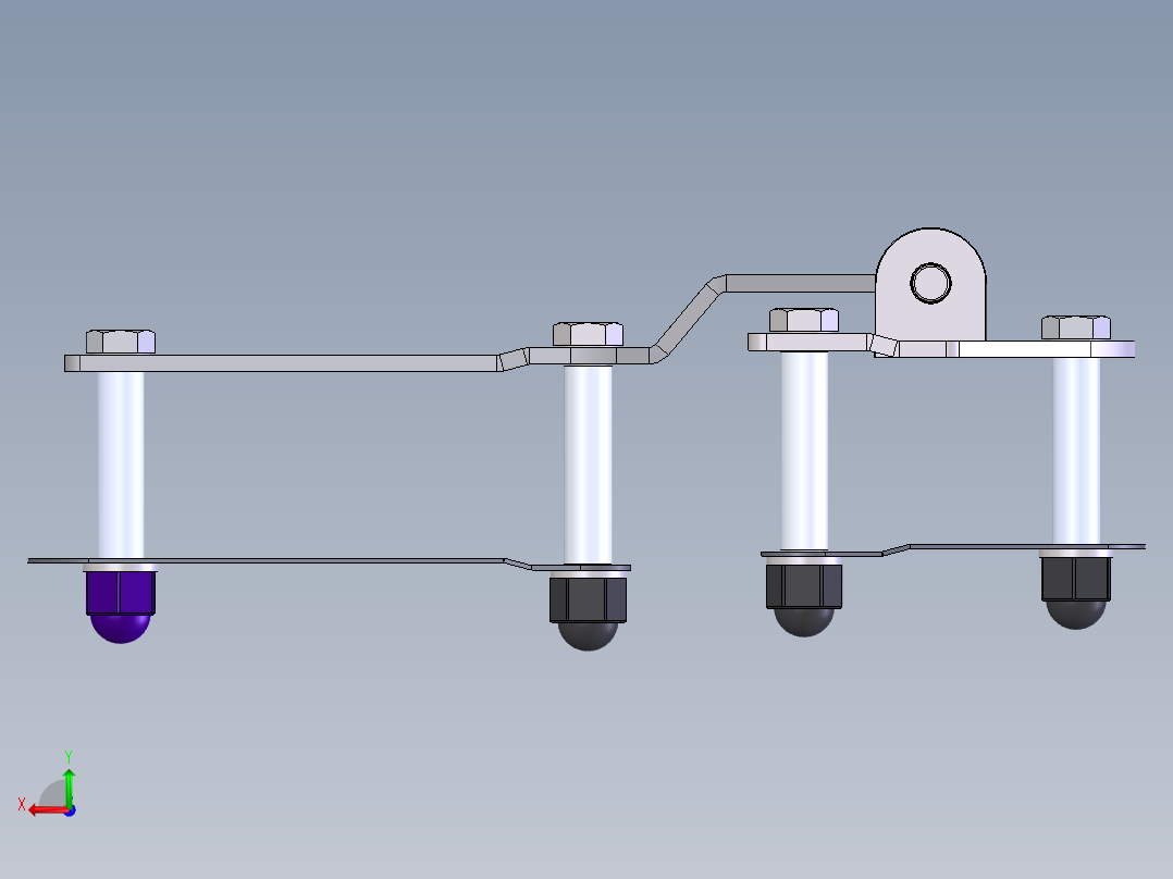 铰链连接件相关3D图纸合集后视图