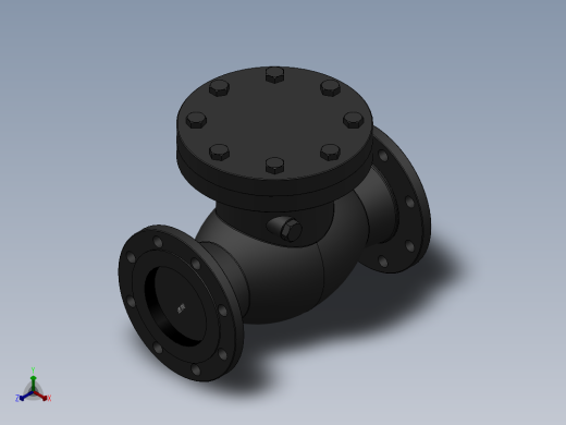 旋启式止回阀-316 DN50-DN300正等轴测缩略图