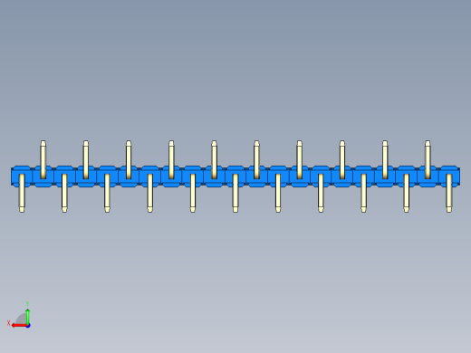 彩色公排针 100mil 2.54mm 系列-DS1022_blue_21p_100mil_Type_SMT_R2_rev1.0后视缩略图