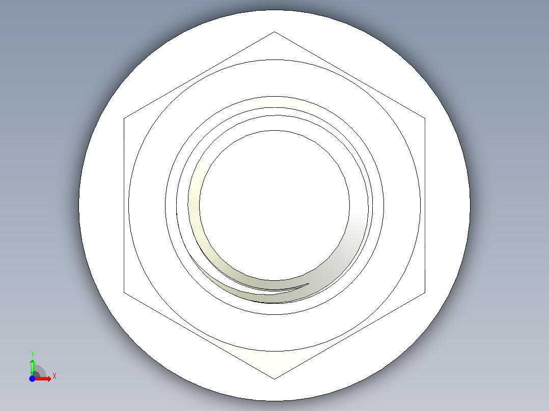 螺栓和螺母-M30 X 3.5前视图