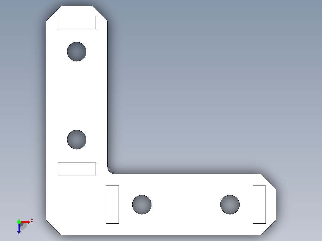 型材-BR 10 SLOT MITRE BRACKET KJN535625俯视图