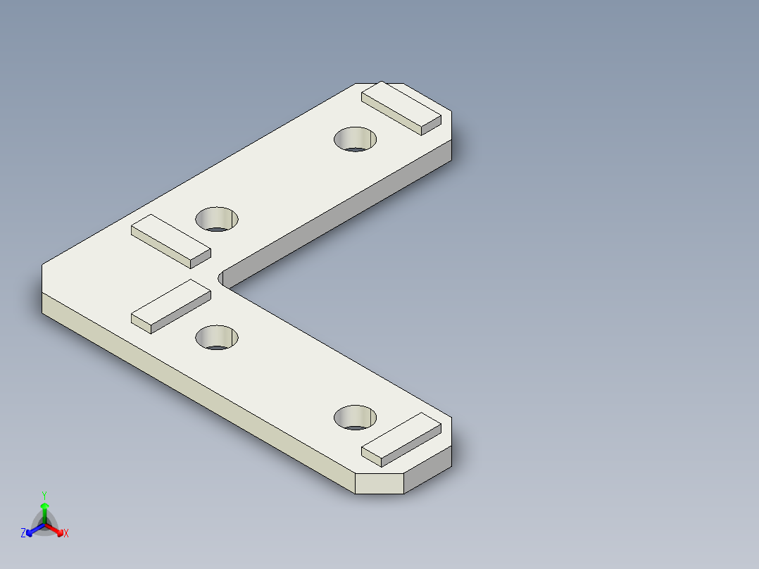 型材-BR 10 SLOT MITRE BRACKET KJN535625正等轴测图