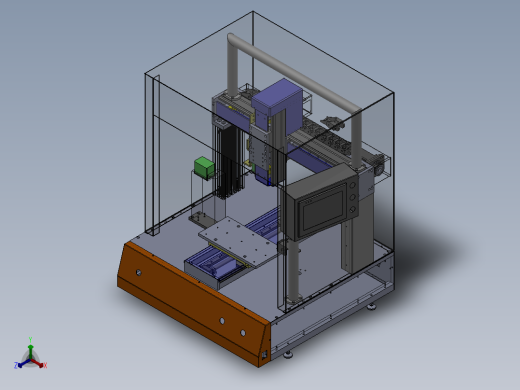 焊接机点胶机打螺丝机正等轴测缩略图