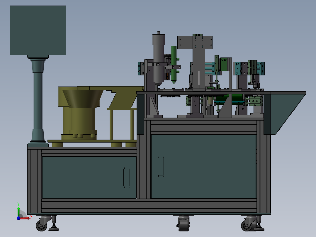 晶体组装机前视图