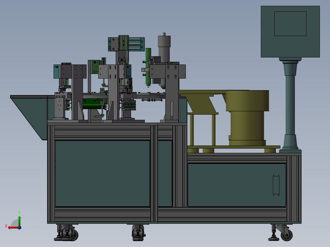 晶体组装机后视图