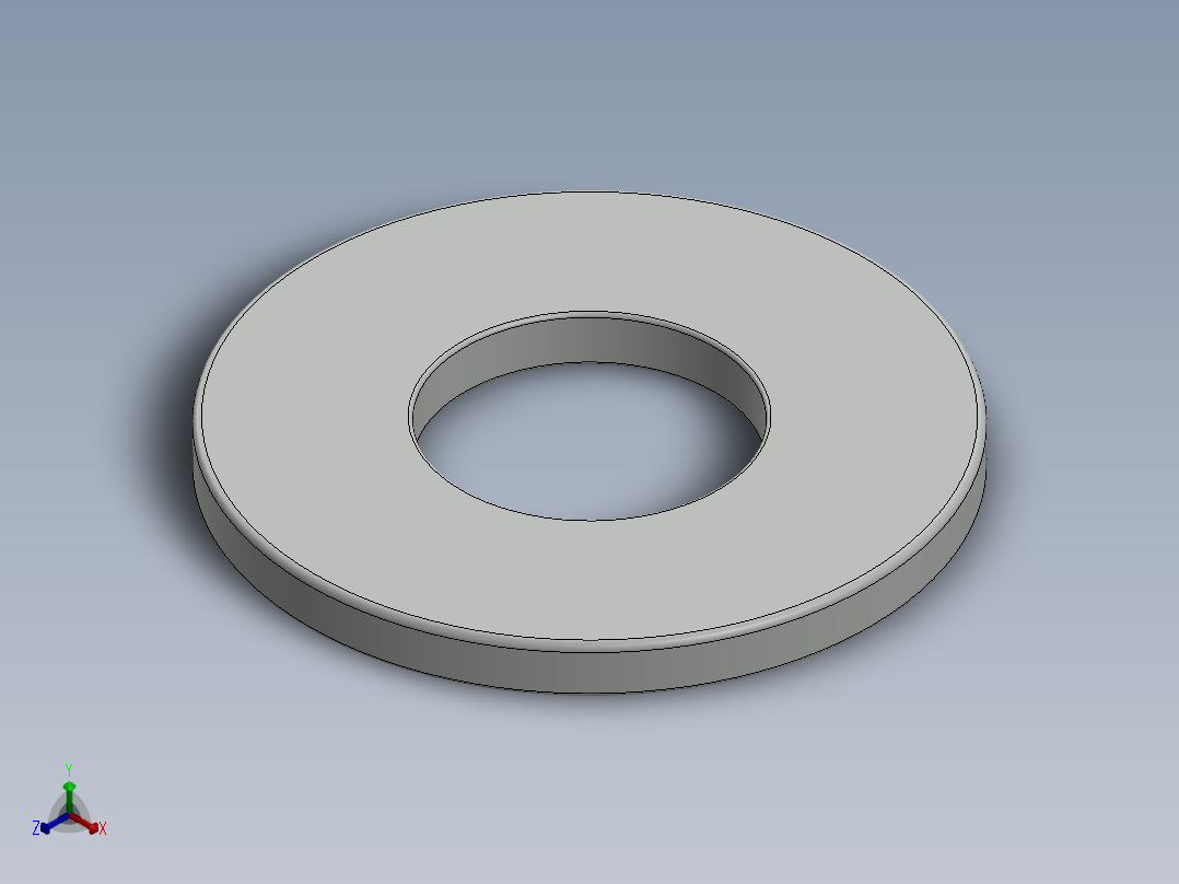 紧固件-0.3125 Flat Washer正等轴测图