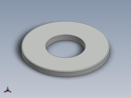 紧固件-0.3125 Flat Washer正等轴测缩略图