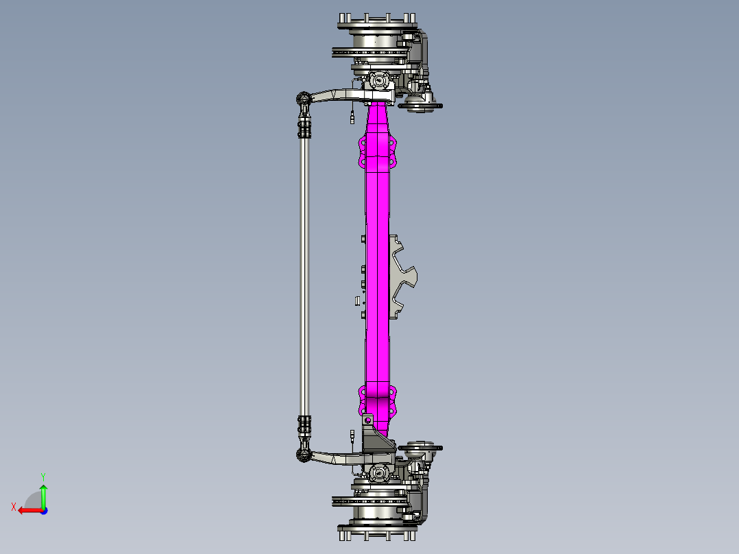 10米客车汽车前桥后视图