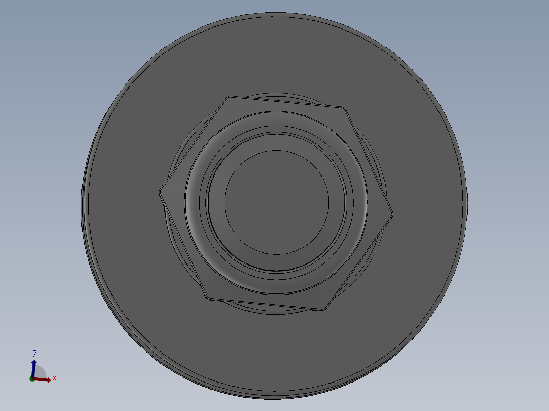 紧固件-0.6250 Bolt Hex主视图