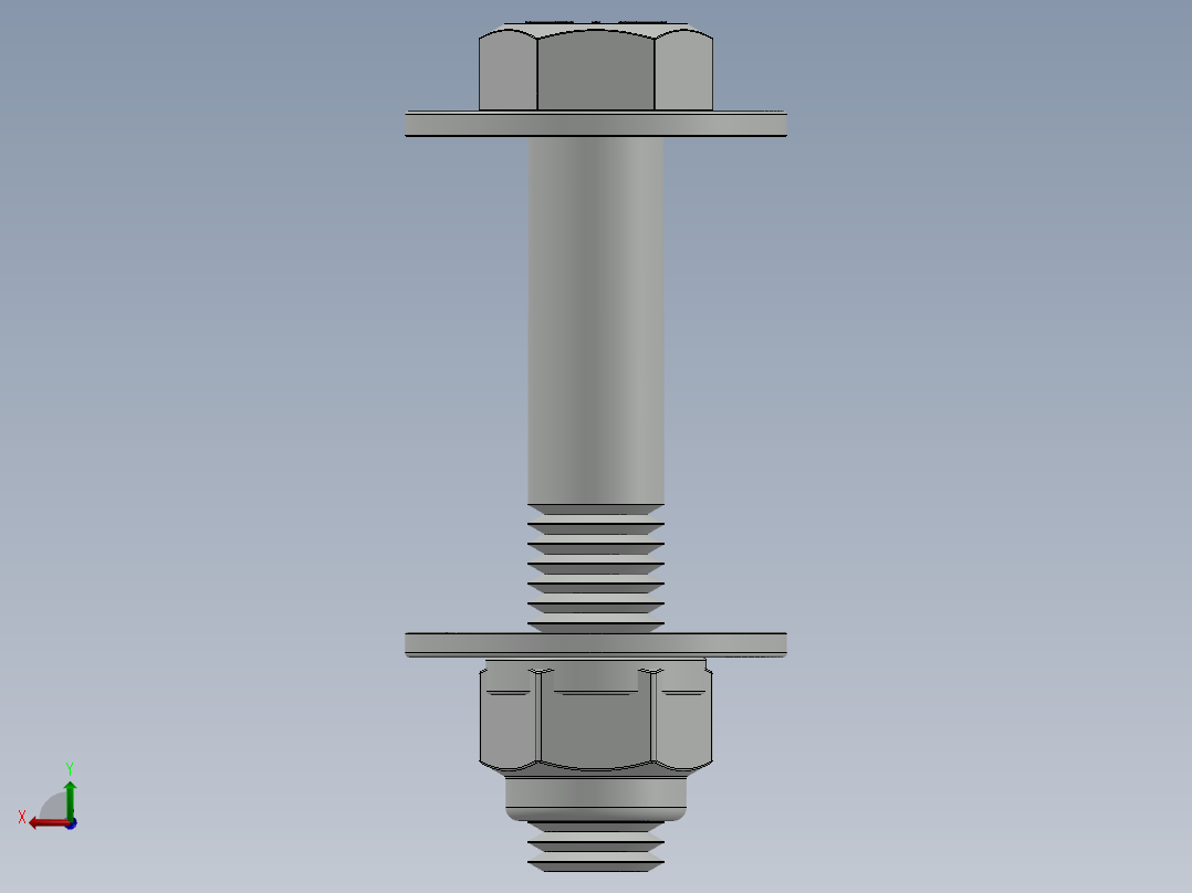 紧固件-0.6250 Bolt Hex后视图
