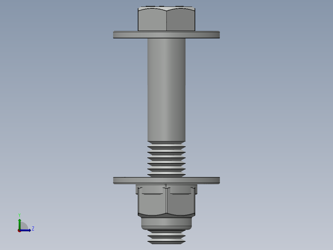 紧固件-0.6250 Bolt Hex左视图