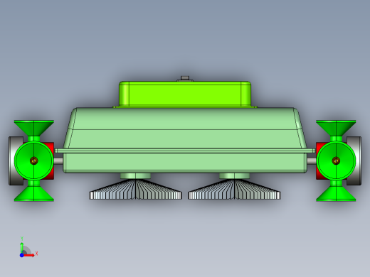 吸附式爬壁清洗机设计【三维proe】【含cad图纸和文档】【履带式真空吸附高楼外墙玻璃】前视缩略图