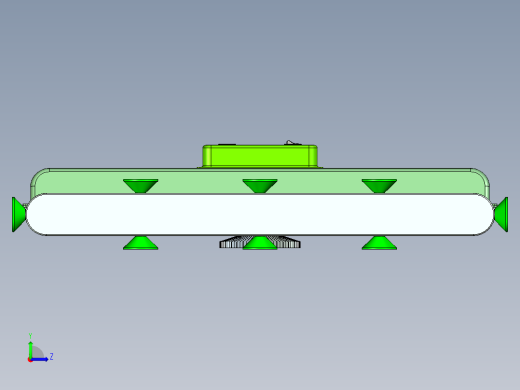 吸附式爬壁清洗机设计【三维proe】【含cad图纸和文档】【履带式真空吸附高楼外墙玻璃】左视缩略图