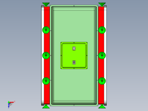 吸附式爬壁清洗机设计【三维proe】【含cad图纸和文档】【履带式真空吸附高楼外墙玻璃】俯视缩略图