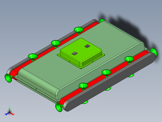 吸附式爬壁清洗机设计【三维proe】【含cad图纸和文档】【履带式真空吸附高楼外墙玻璃】正等轴测缩略图