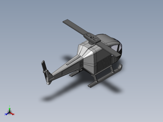 简易玩具直升机Toy Helicopter正等轴测缩略图