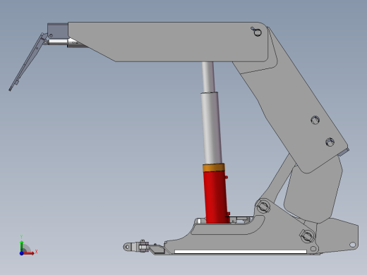 掩护式液压支架三维图(1)
