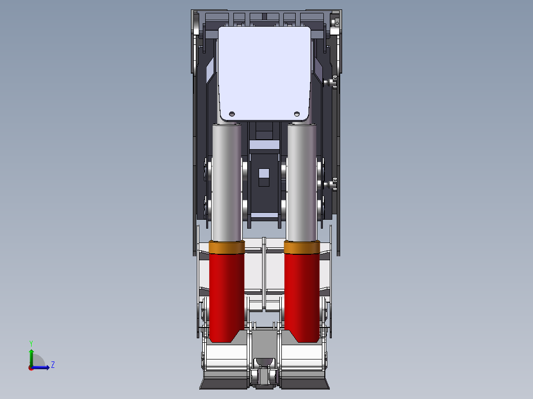 掩护式液压支架三维图(1)左视图