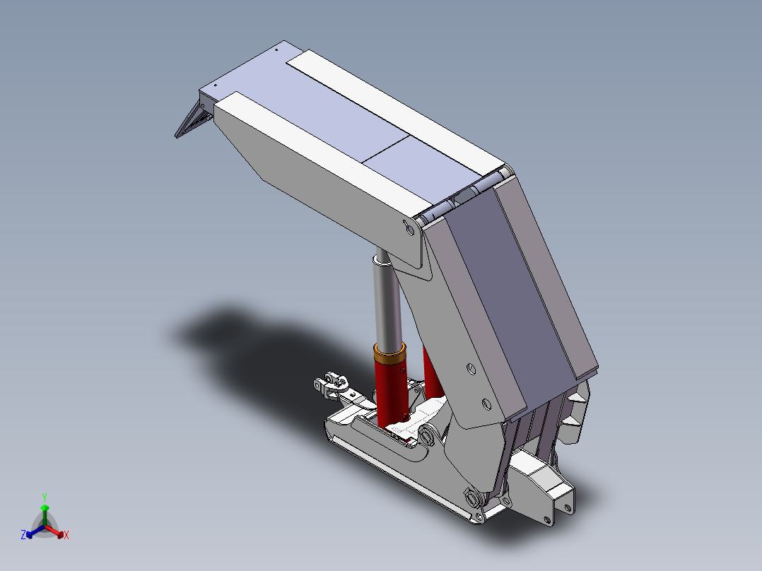 掩护式液压支架三维图(1)正等轴测图